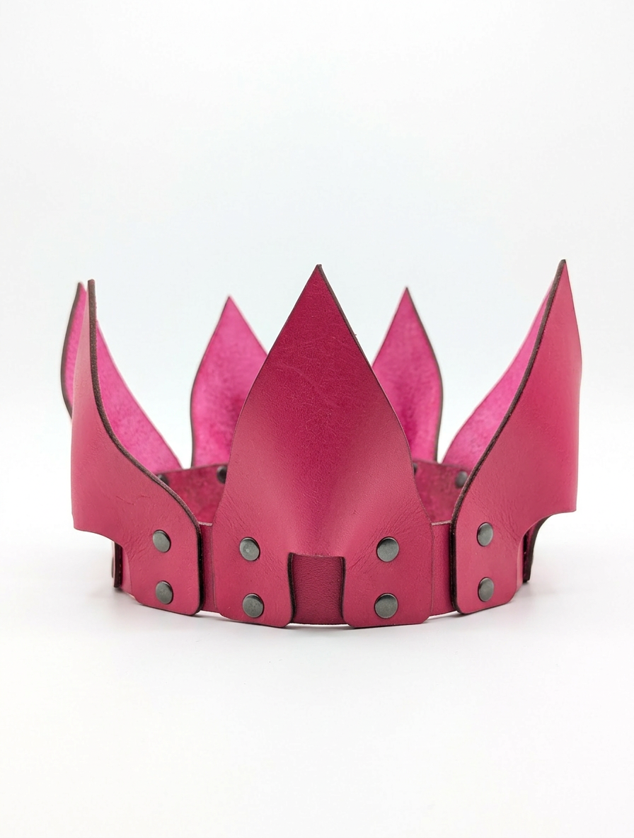 LEATHER SPIKED CROWN
