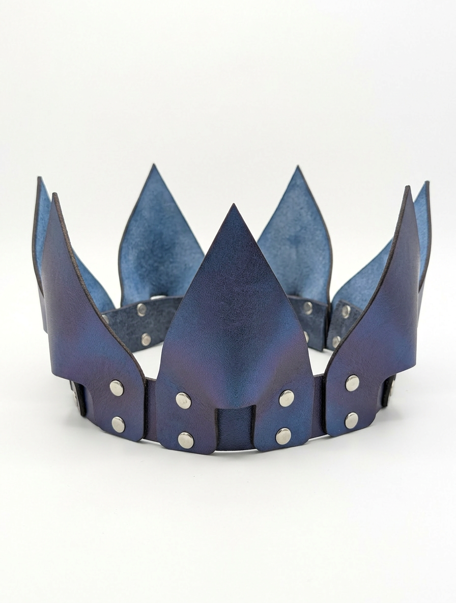 LEATHER SPIKED CROWN